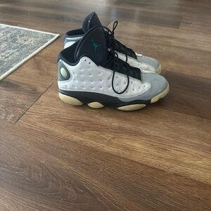 Air Jordan Retro Sneakers in Gray and Black 10.5